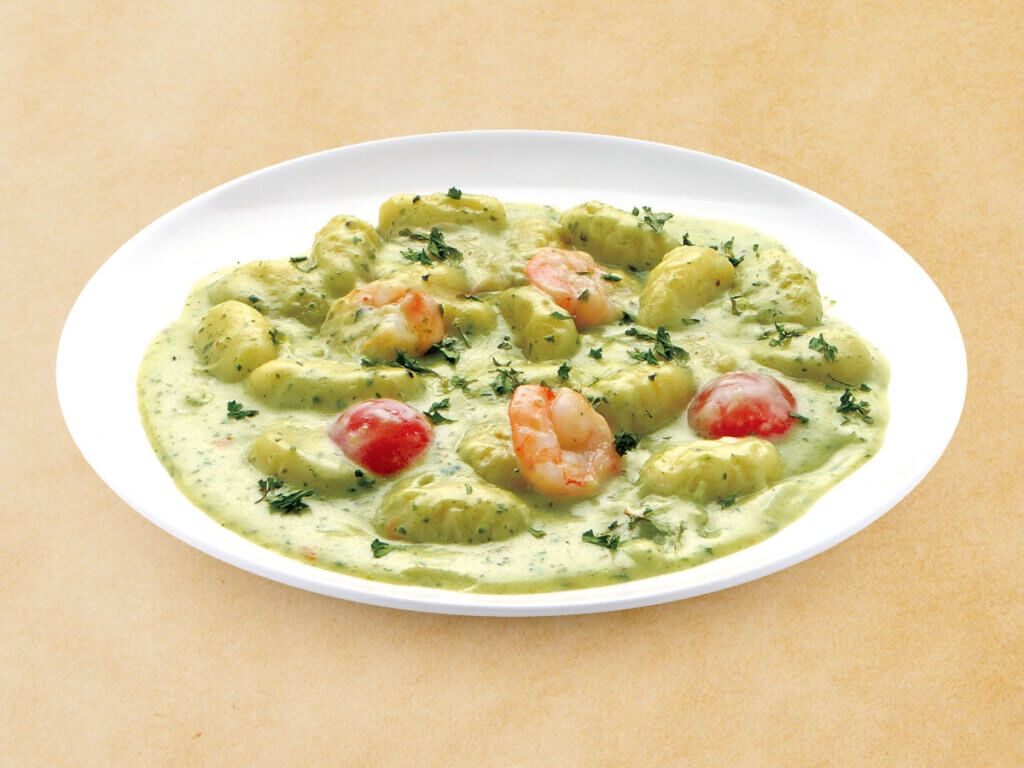 海老とニョッキのバジルクリーム 宅配ピザ パスタ ストロベリーコーンズ 海老とニョッキのバジルクリーム 宅配ピザ パスタ ストロベリーコーンズ